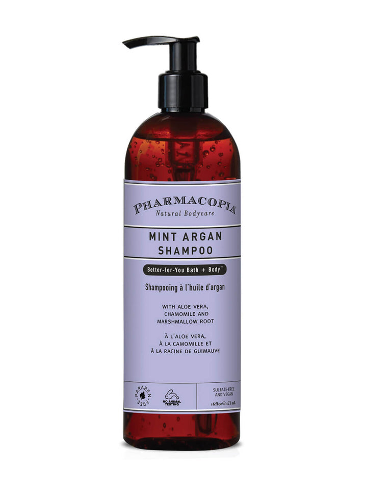 Pharmacopia Shampoo With Argan and Mint 16 oz Bottle