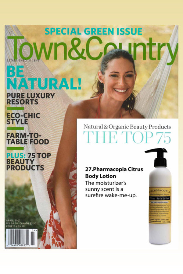 Pharmacopia in Town & Country Magazine