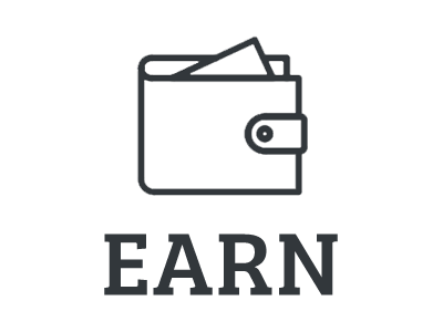 Wallet Icon - Earn points for purchases made. The more you spend, the more you earn. We'll be adding other exciting ways to earn points in the near future.  $1 spent = 100 Pure Points