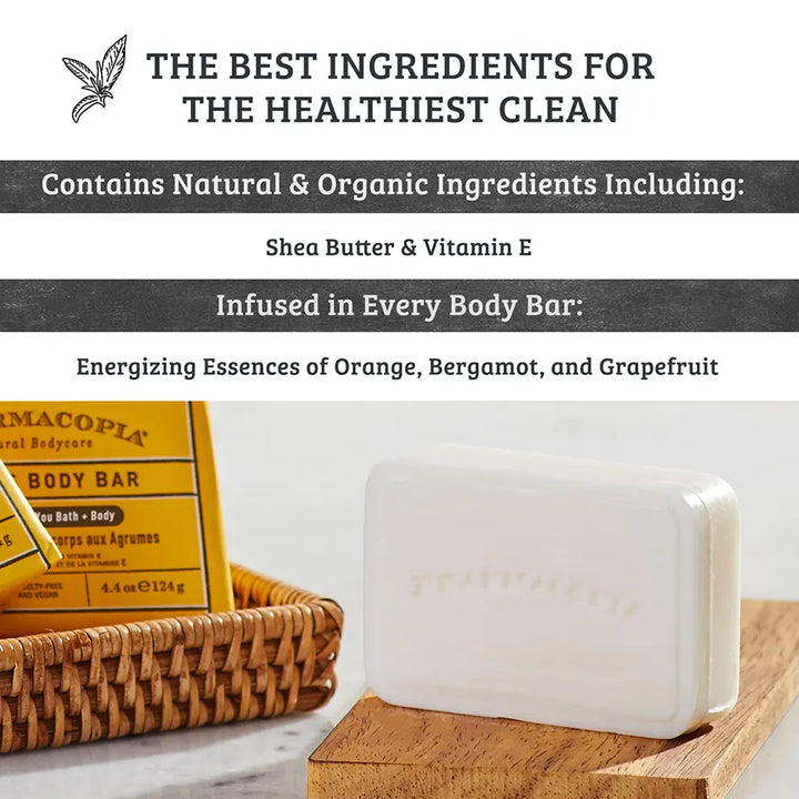 Pharmacopia Citrus Body Bar Healthy Ingredients