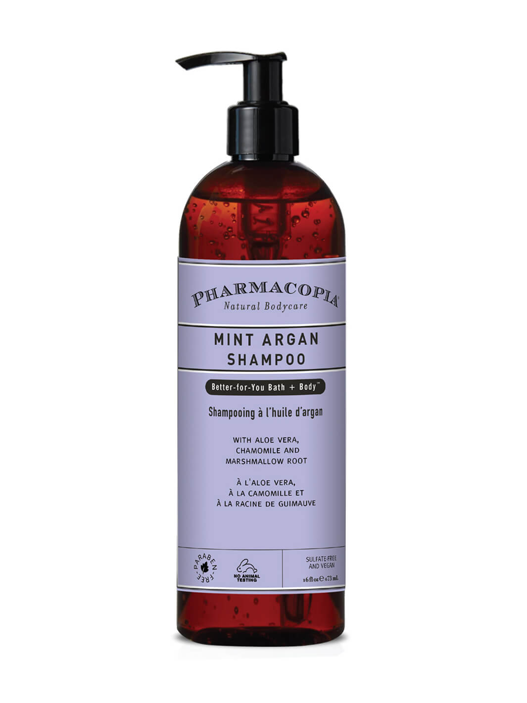 Pharmacopia Shampoo With Argan and Mint 16 oz Bottle